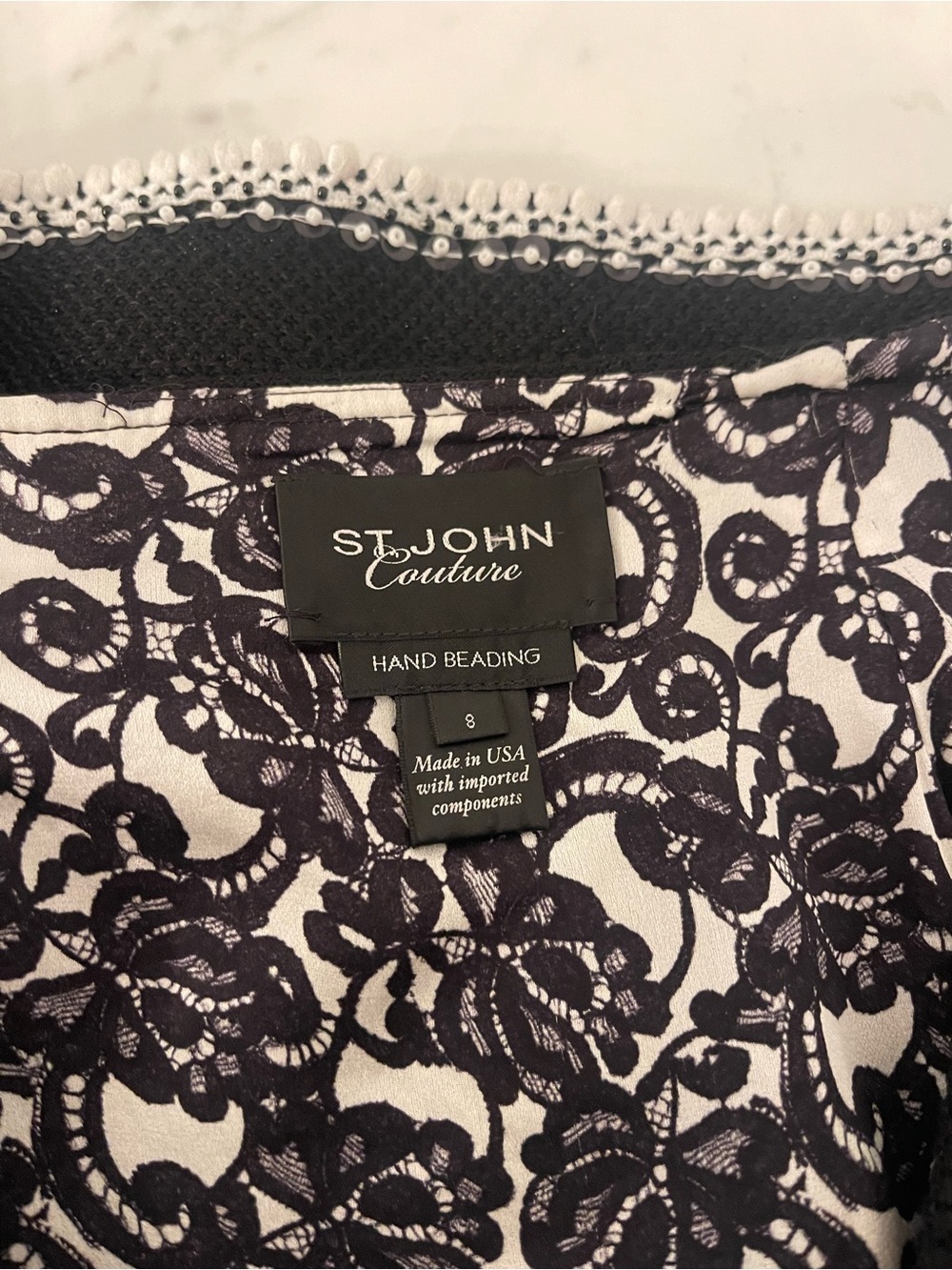 Stunning Luxury St. John Couture Black Knit Skirt